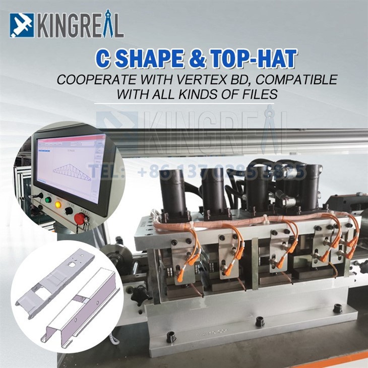 C/Hat-Shape Light Gauge Steel Framing Roll Forming Machine
